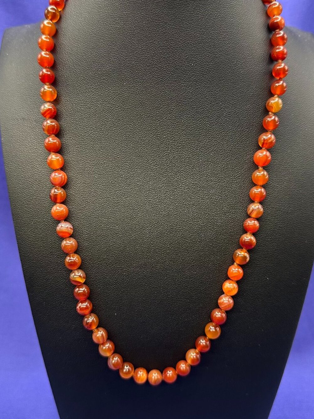 Natural Carnelian Semi-Precious Gemstone Necklace